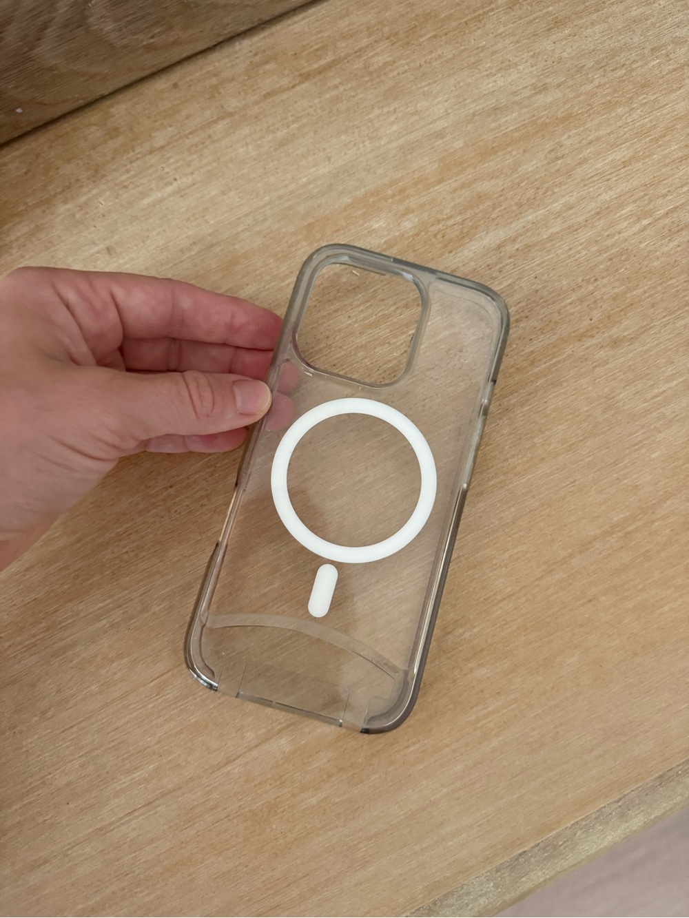 16 PRO The Caep Clear MagSafe-Compatible Phone Case with White Ring